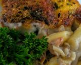 Foto del paso 18 de la receta: PENNE RIGATE Cubierto de Bechamel de Coco, relleno de gambas,
