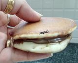 A picture of step 3 of Nutella Filled Eggless Dora Cake !!.
