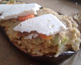 Foto del paso 13 de la receta Berenjenas rellenas con puré de garbanzos enriquecidas con Agua de Mar