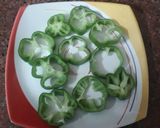A picture of step 1 of Capsicum rings.