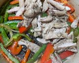 A picture of step 2 of Chicken Philly Sandwiches.