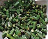 A picture of step 3 of Mustard Okra.