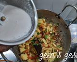 A picture of step 2 of Khopra Masala Aloo or Potatoes with Dry Coconut.