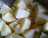 A picture of step 1 of Crispy potato chat.