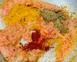A picture of step 2 of Soya chunks and Aloo masala.
