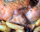 Une image de l'étape 3 de Poulet entier rôti et ses pommes de terre dorés.