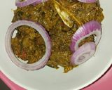 A picture of step 3 of Goat meat Nkwobi.