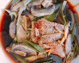 Hình bước làm 5 của món Phi Lê Cá Mú Vàng Hấp Nấm & Xì Dầu