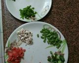 A picture of step 1 of Manchow soup.