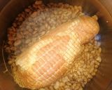 Bableves füstölt hússal (kuktában) recept fázis 2 fotója