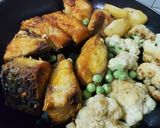 A picture of step 1 of Rohu Fish Curry or Rui Macher Jhol with Cauliflower and Potato.