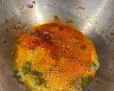 A picture of step 1 of Sev bhaji.