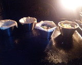Foto del paso 7 de la receta: Tartaletes de truita de pèsols en tempura amb salsa d'ou oriental emulsionada amb toppings de ceba cruixent i alga