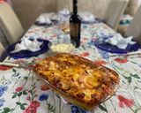 A picture of step 4 of Lasagna with Mushrooms and Sausage.