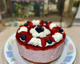 عکس مرحله 11 از دستور کیک موس توت فرنگی🍓 strawberry mousse cake