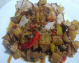 Foto del paso 7 de la receta: Redondo de lomo en soja ajioji con champiñón y verduras