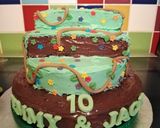 A picture of step 6 of Vickys Jungle Cake Decoration Idea.
