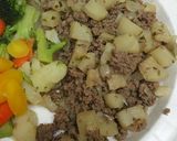 A picture of step 7 of Spicy Turnip Hamburger Scramble.