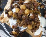 A picture of step 2 of Samosa Chaat.