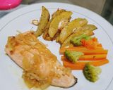 Foto langkah ke 6 dari resep 17. Pan Seared Salmon (Perfect Salmon Steak).