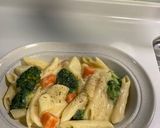 白醬鮭魚義大利麵的食譜步驟4照片
