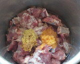 A picture of step 1 of Mutton Pilau#Arabic contest.