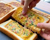 A picture of step 12 of Pocket pizza toast.