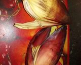 A picture of step 1 of Banana Flower mixed vegetables Curry.