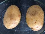 Patatas asadas rellenas de champiñones y espinacas