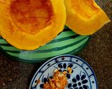 Foto do passo 3 de Abóbora caramelada - (abóbora cabotiá caramelizada) - Receita antiga fácil e com sabor de infância