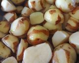 A picture of step 1 of Achari Aloo/potato.