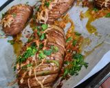 Grill csirkemell őszi mártásban és hasselback krumplival recept fázis 8 fotója