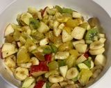 A picture of step 2 of Khati meethi fruits chat.