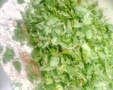 A picture of step 1 of Methi Paratha.