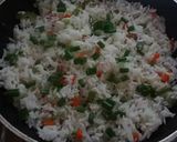 A picture of step 3 of Veg fried rice.