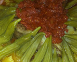 Foto del paso 11 de la receta: Tajín de carne de ternera con gombos y salsa de tomate - Mlokhiya