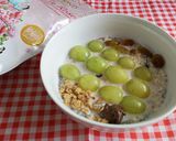 รูปขั้นตอนการทำที่ 4 ของ Overnight oatmeal with grape