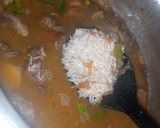 A picture of step 4 of Mutton Pulao.
