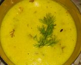 A picture of step 4 of Dahi wale aloo (potato curd curry).
