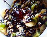 Pas rețetă Mini pancakes cu fructe și nutella 1 fotografie