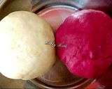 A picture of step 2 of Beet pheni.