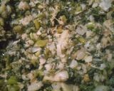 A picture of step 4 of Muli k patto ki sabji.