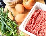 A picture of step 1 of Beef and Egg Barquitas.