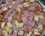 Foto del paso 6 de la receta: Tarta de huevo, jamón, queso y tomate