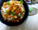 A picture of step 5 of Pakoray and instant chaat.