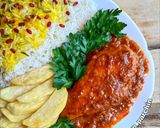 عکس مرحله 5 از دستور چلو مرغ و هلو🌸
