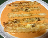 Foto del paso 4 de la receta: Espárragos rellenos de setas con salsa de piquillos