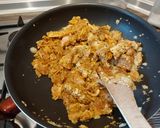 Serpenyős csirkemell zöldségekkel, sajtmártással, bulgurral recept fázis 6 fotója