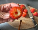 A picture of step 2 of Strawberries with Cream for #England!.
