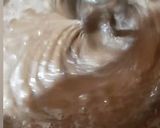 A picture of step 4 of Oreo Chocolate marble cake.
